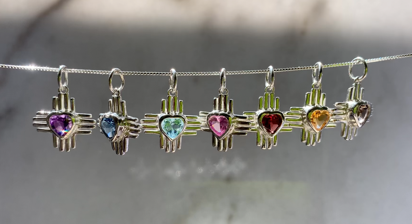 Zia Charm Necklace in Sterling Silver