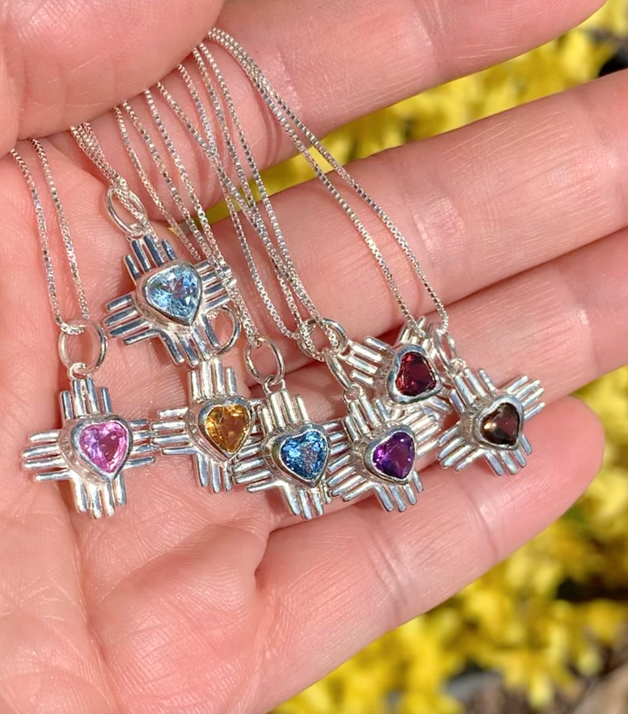 Zia Charm Necklace in Sterling Silver