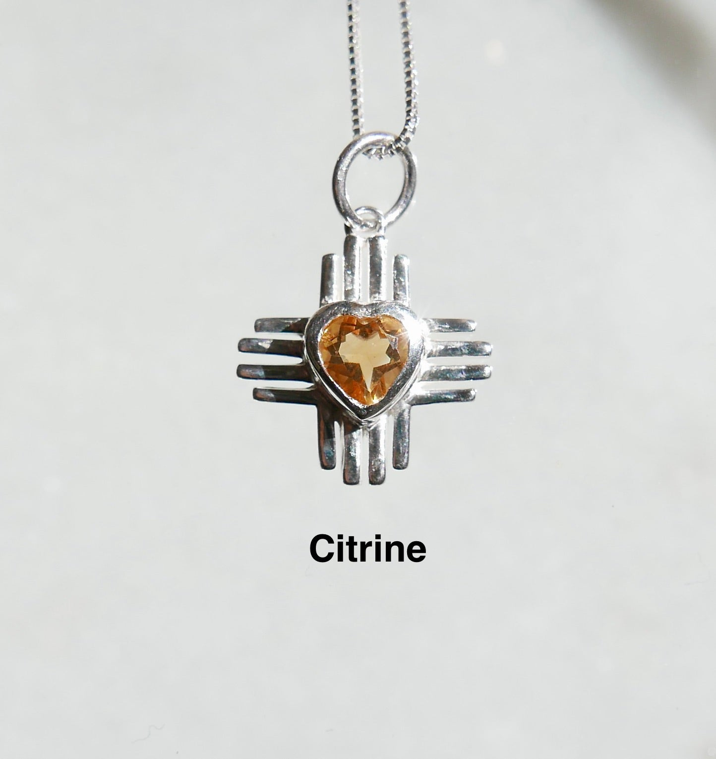 Zia Charm Necklace in Sterling Silver