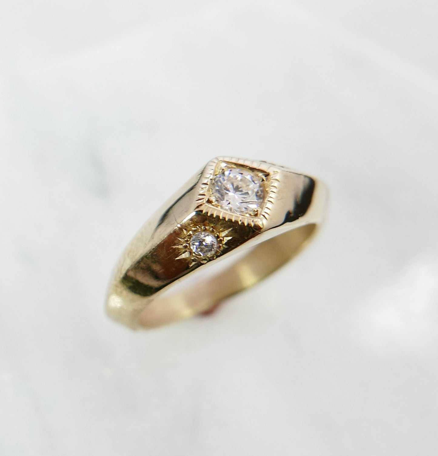 Sunrise Sunset Ring in 14K gold