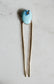 Golden Hill Turquoise Hair Pin Large