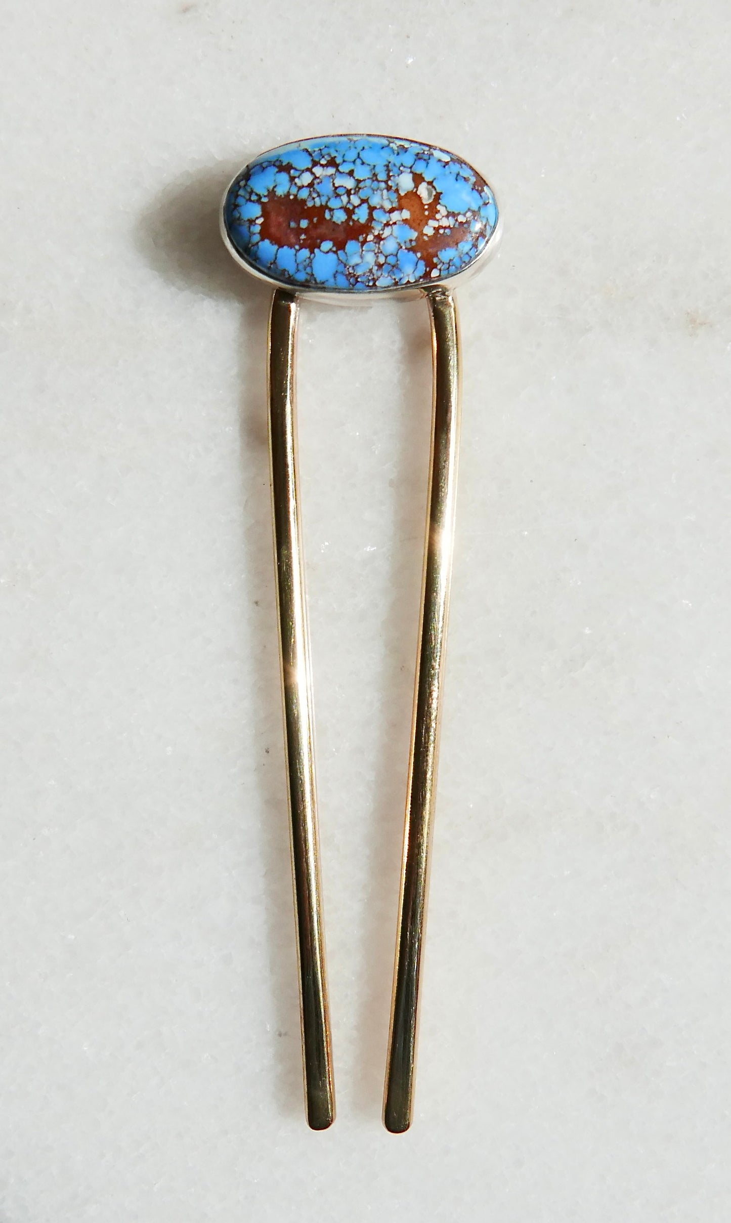 Golden Hill Turquoise Hair Pin Small