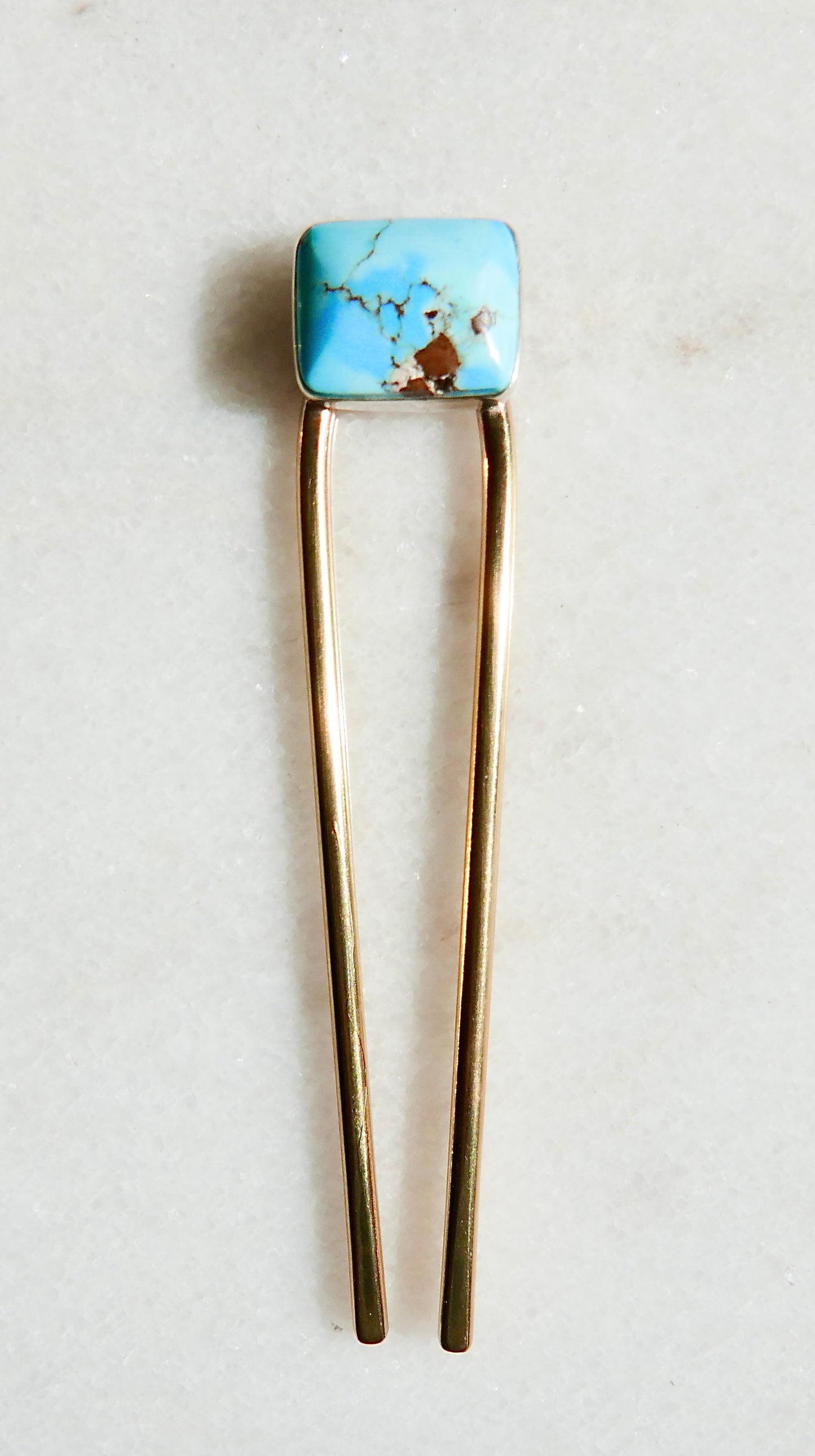 Golden Hill Turquoise Hair Pin Small