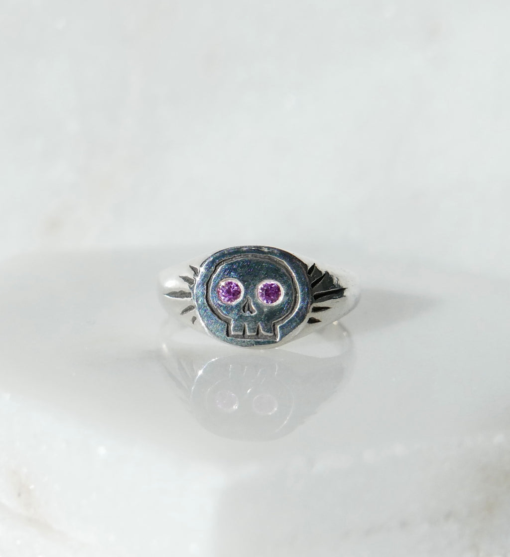 Pink Skull Ring