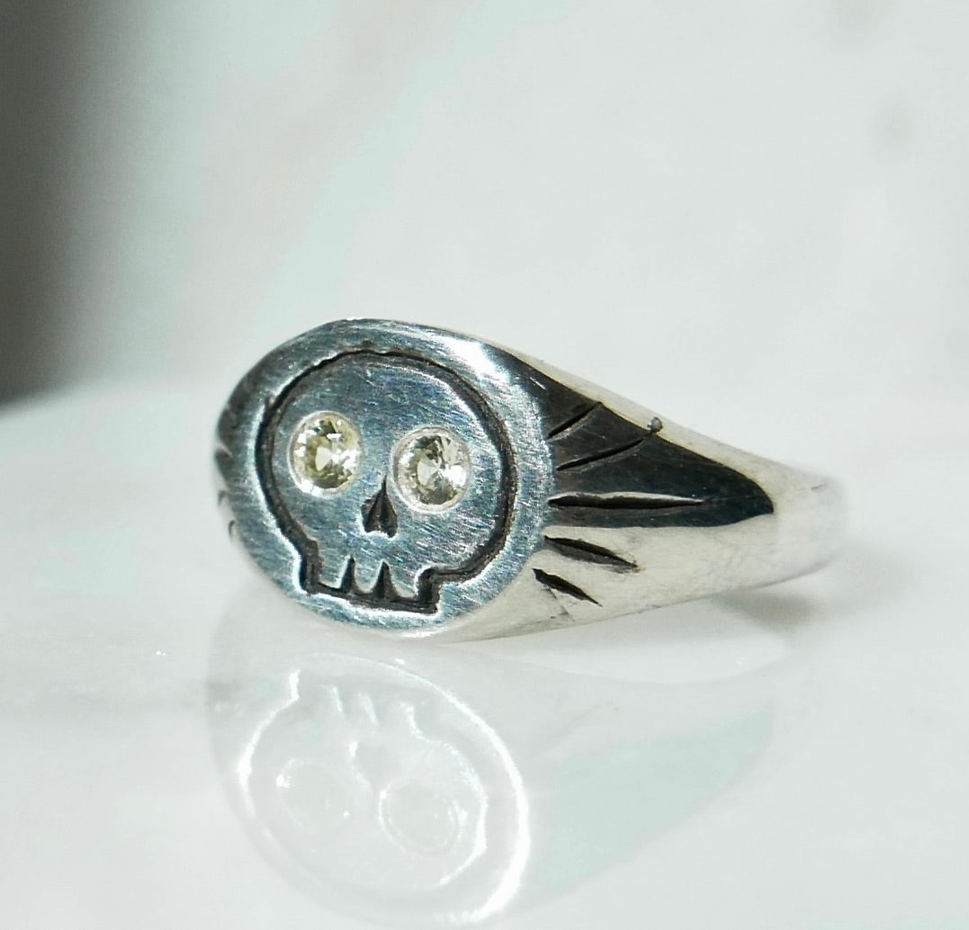 Yellow Skull Ring