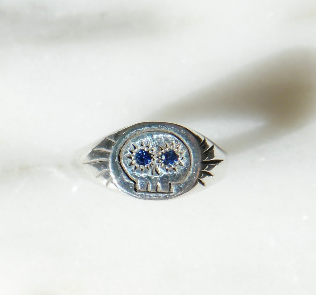 Blue Skull Ring