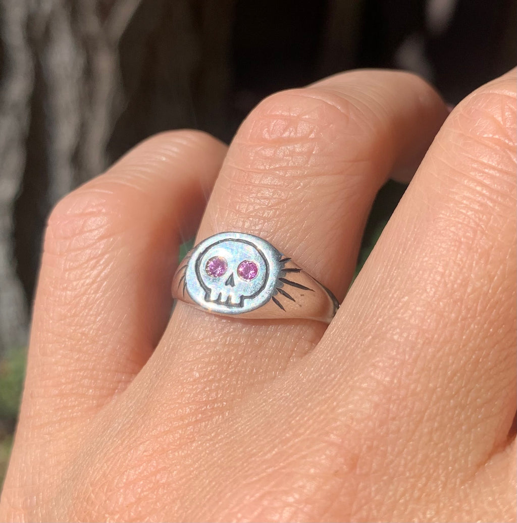 Pink Skull Ring