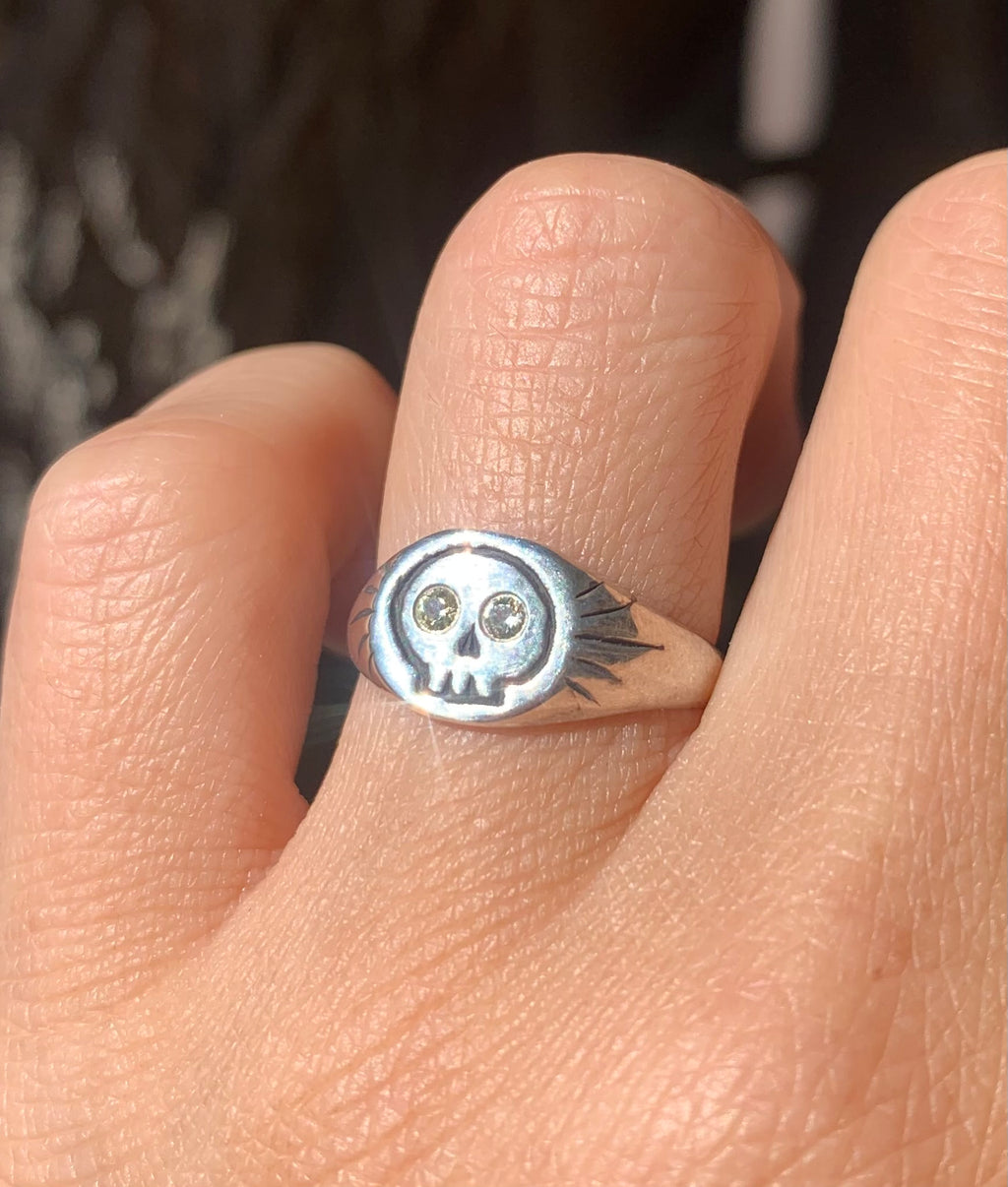 Yellow Skull Ring