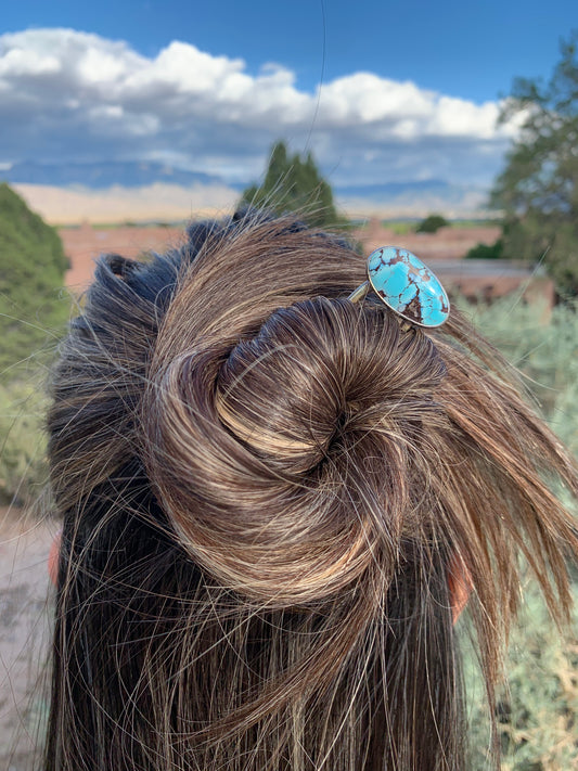 Golden Hill Turquoise Hair Pin Small