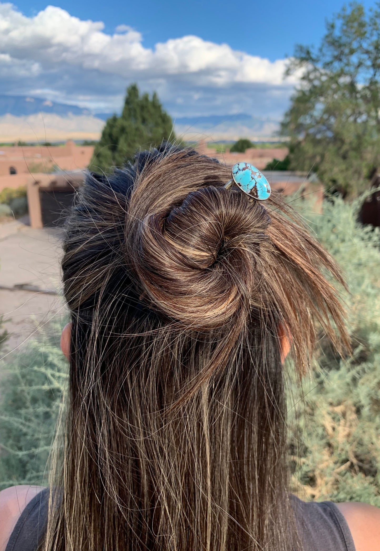 Golden Hill Turquoise Hair Pin Small