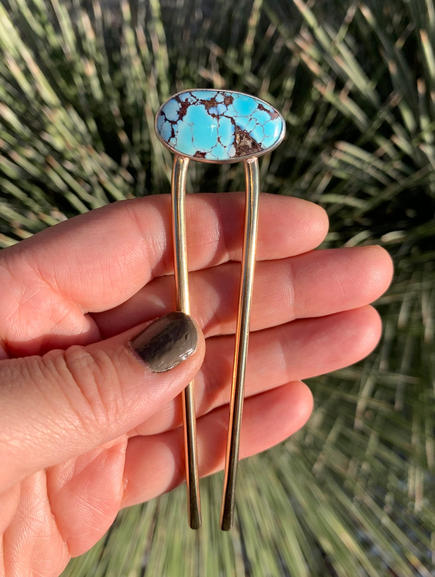 Golden Hill Turquoise Hair Pin Small