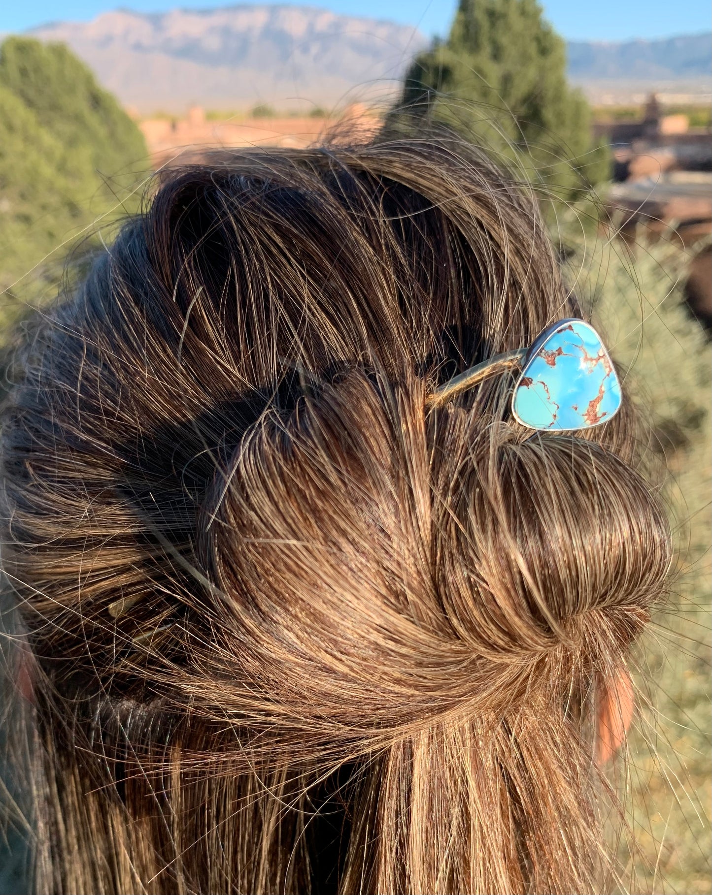 Golden Hill Turquoise Hair Pin Small