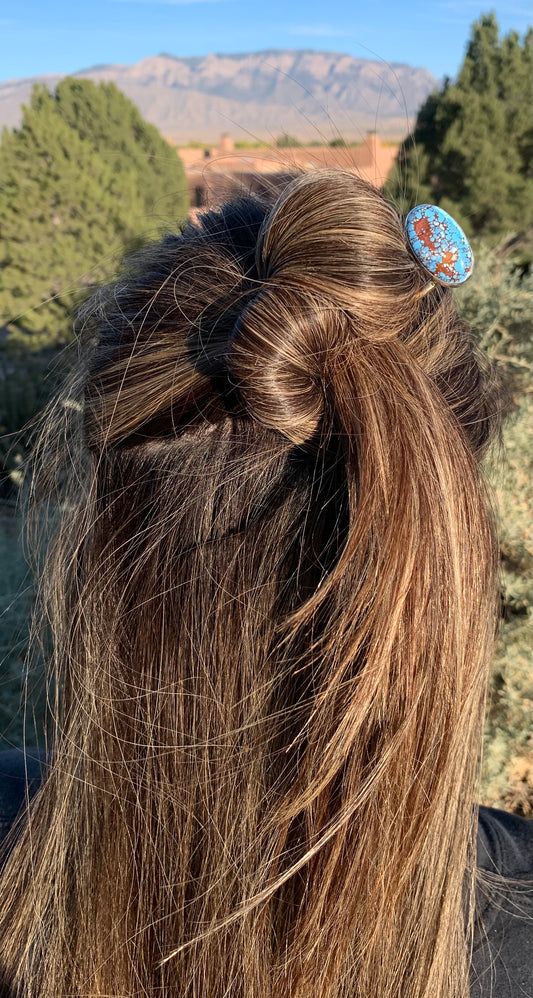 Golden Hill Turquoise Hair Pin Small