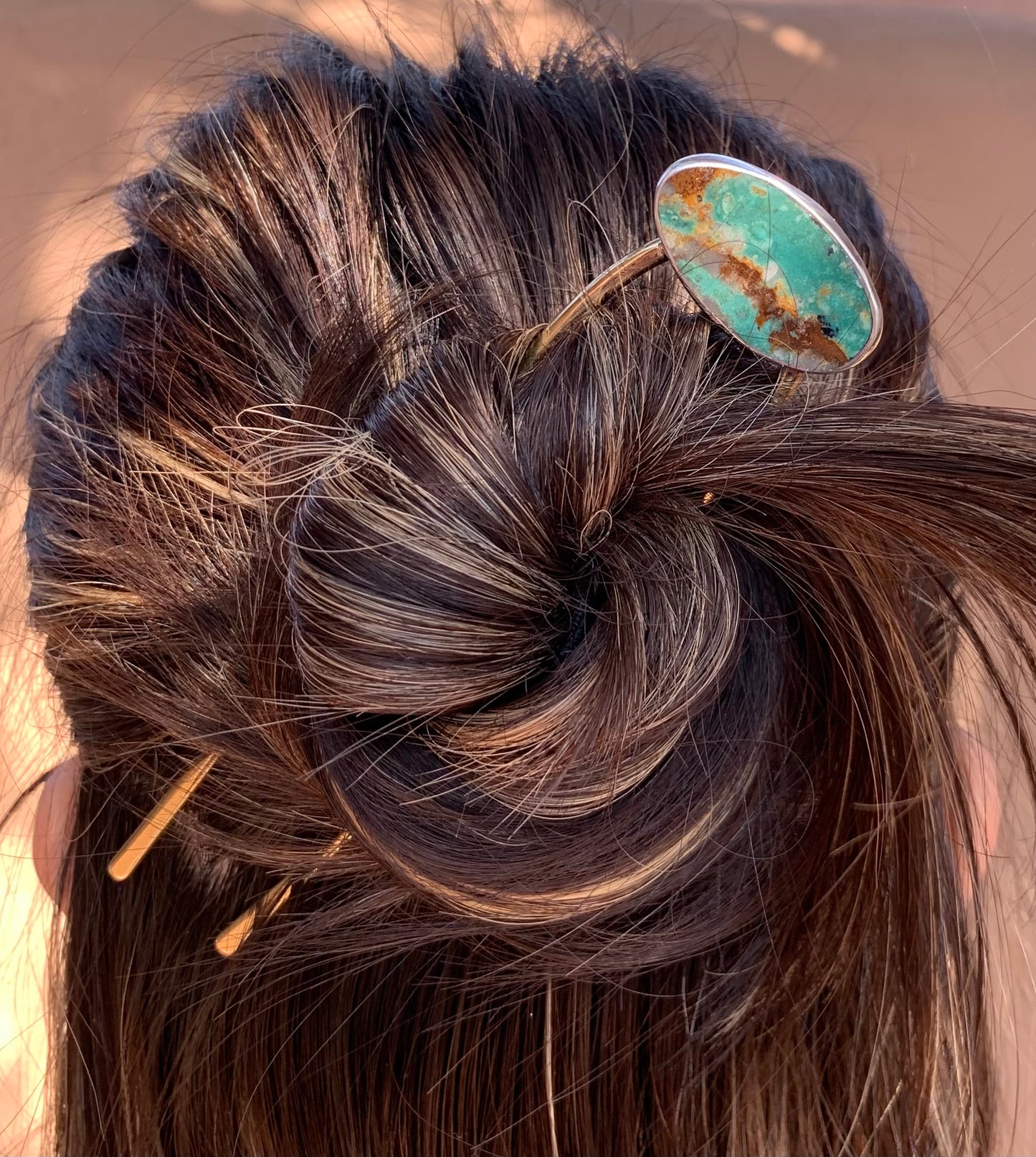 Pilot Mountain Inlay Hair Pin