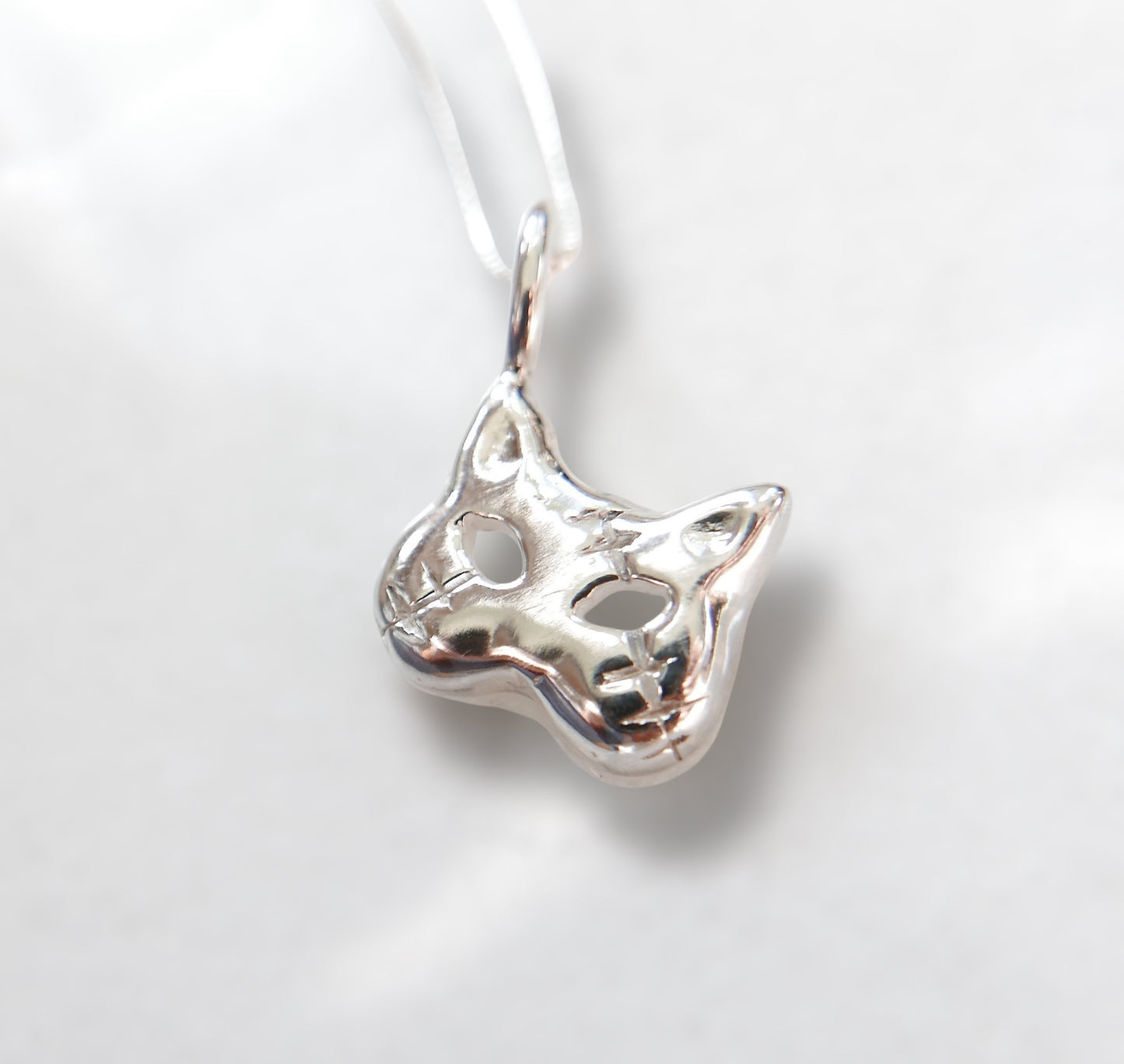 Cat Mask Charm Necklace