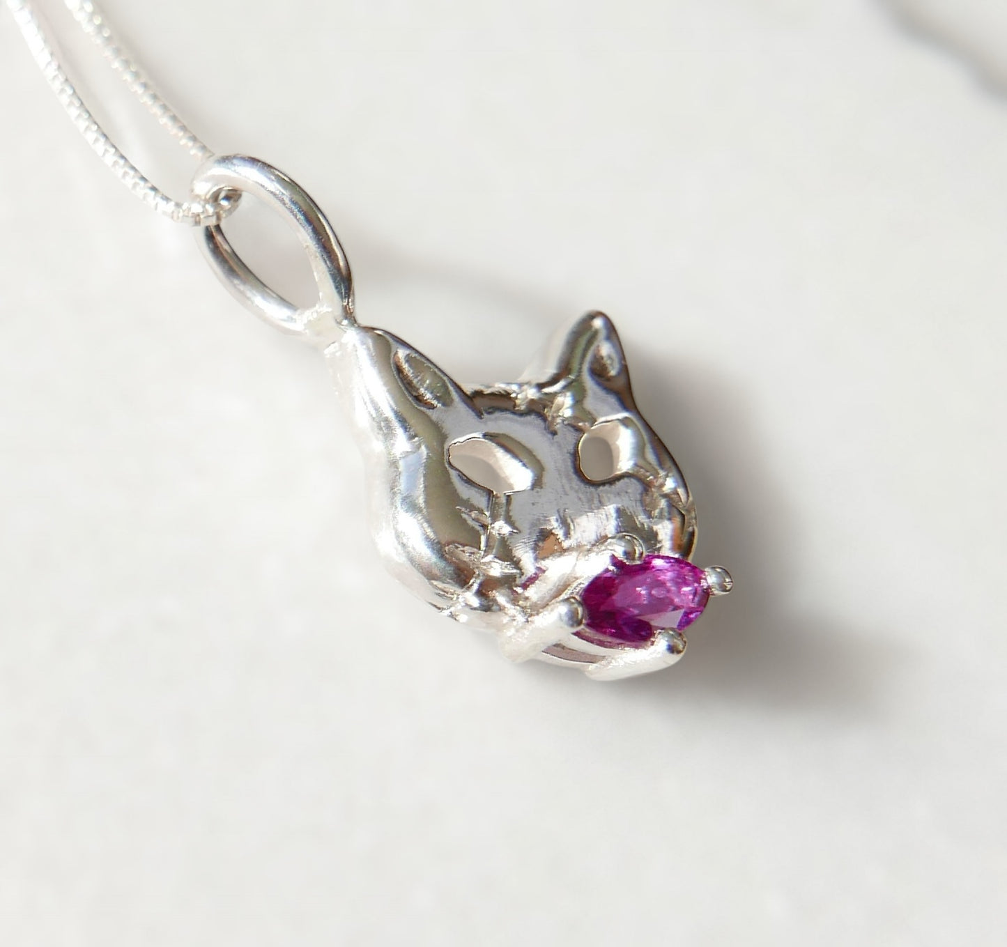 Cat Mask Charm Necklace