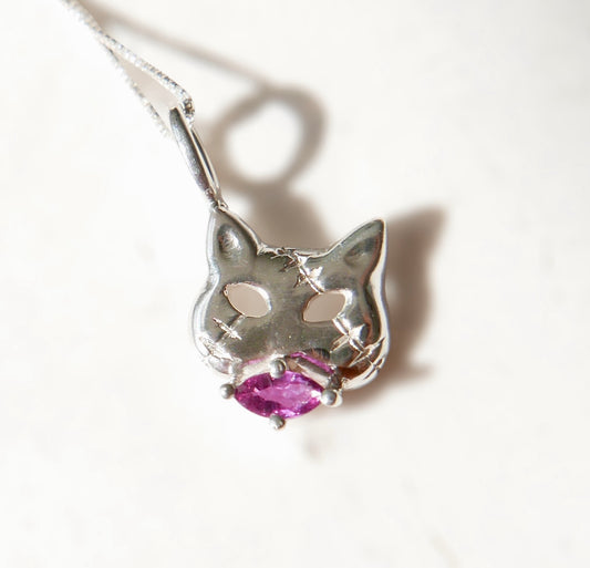 Cat Mask Charm Necklace