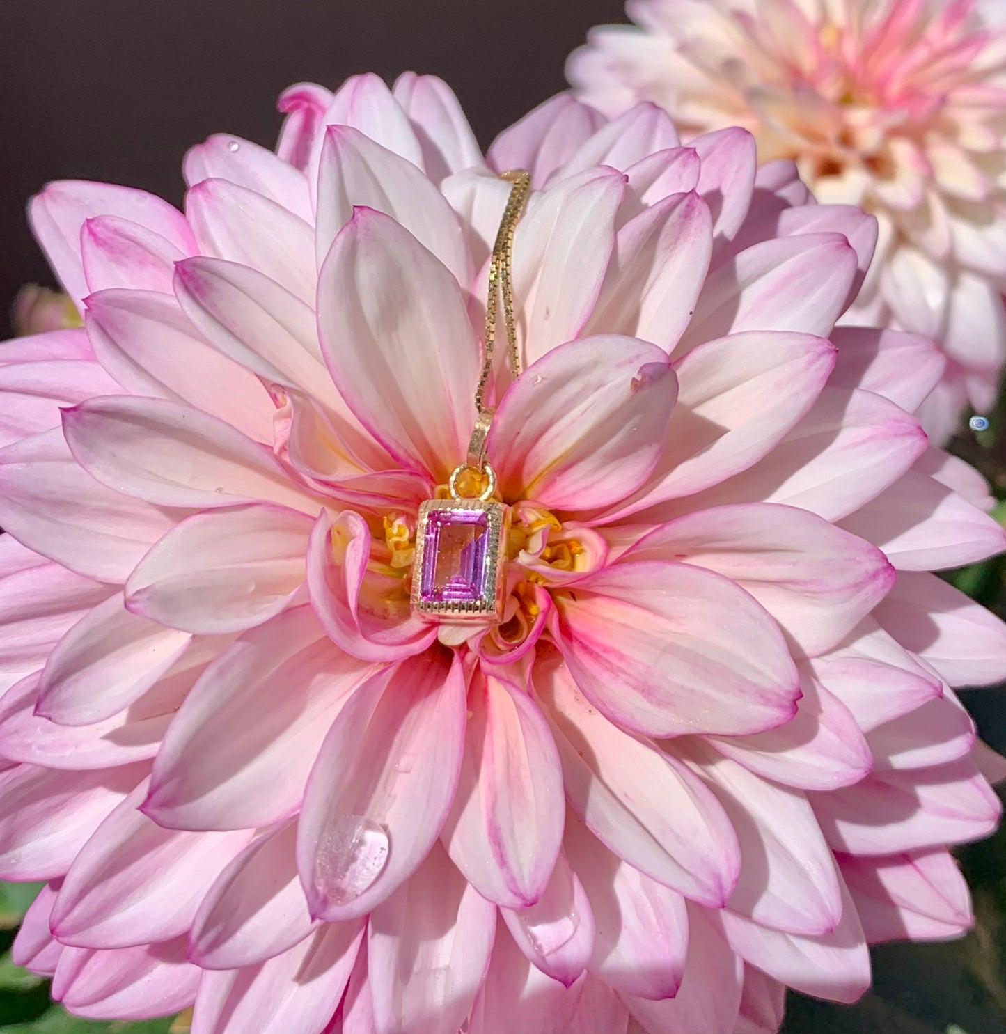 Emerald Cut Tourmaline Necklace