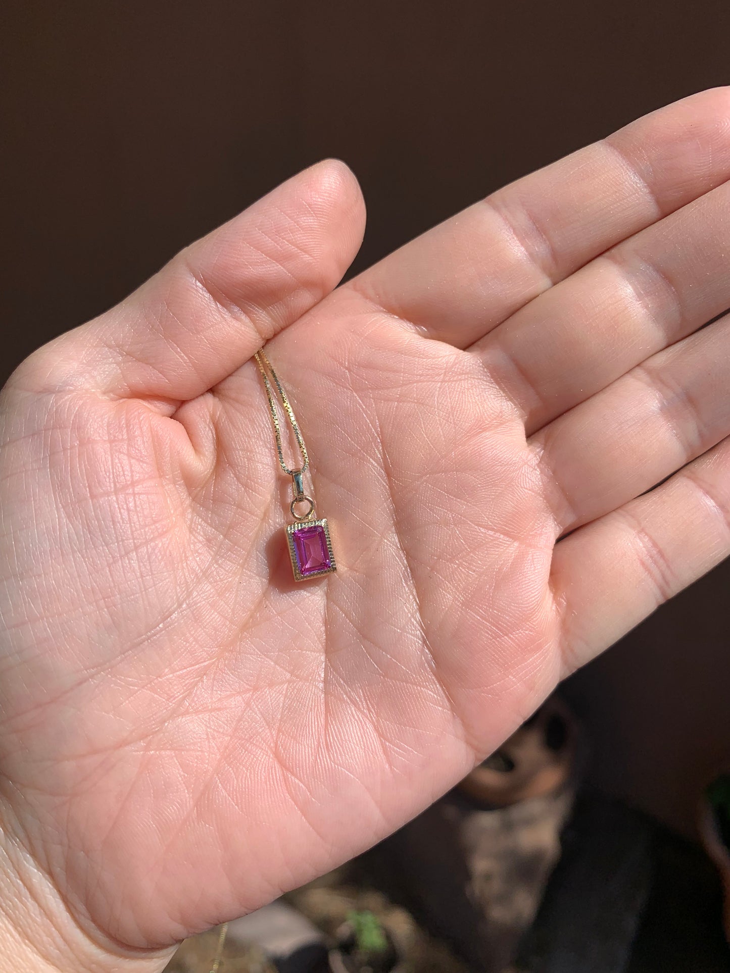 Emerald Cut Tourmaline Necklace